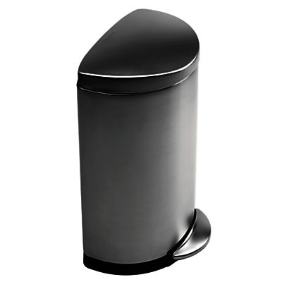 simplehuman Semi-Round Pedal Bin, Brushed Stainless Steel, 40L simplehuman Semi-Round Pedal Bin, Brushed Stainless Steel, 40L